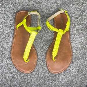 Neon Green Sandals